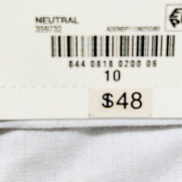 a.n.a. Women's Highest-Rise Tapered Leg Neutral Color Pleated Pants Size 10 NWT - Picture 6 of 11